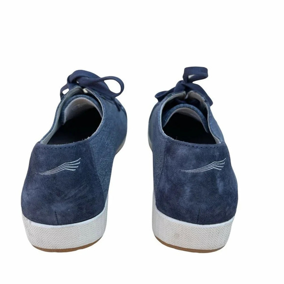 Dansko Women's Size 40 US 9.5 Blue Olisa DENIM Lace up Canvas Sneakers Shoes - Picture 4 of 5